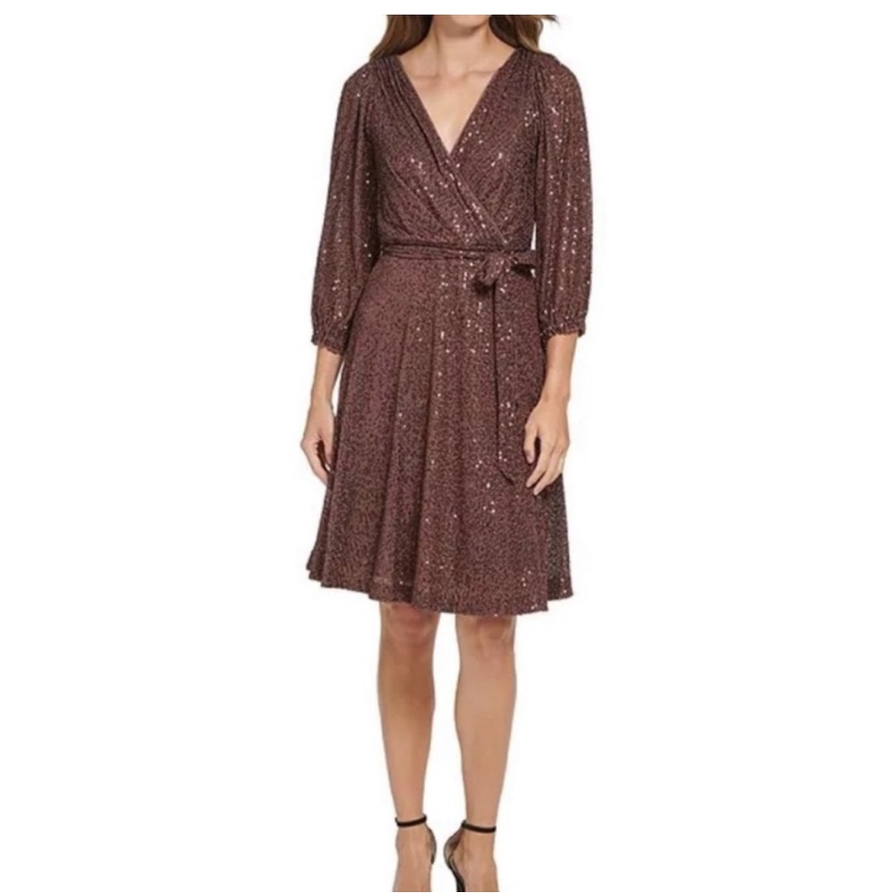 DKNY Sparkling Sequins Cocktail Dress